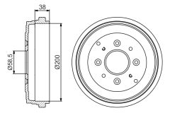 BOSCH 0986477174 — Тормозной барабан