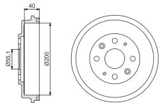 BOSCH 0986477191 — Tambur de frână
