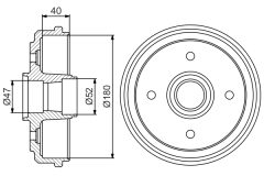 BOSCH 0986477192 — Тормозной барабан