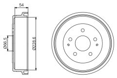 BOSCH 0986477230 — Тормозной барабан