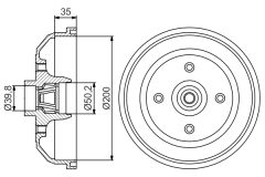 BOSCH 0986477256 — Tambur de frână