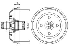 BOSCH 0986477260 — Tambur de frână