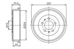 BOSCH 0986477276 — Тормозной барабан