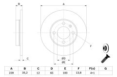 BOSCH 0986478011 — Тормозной диск