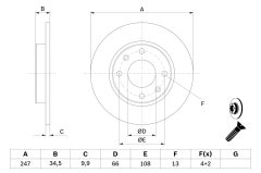 BOSCH 0986478046 — Disc de frână