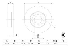 BOSCH 0986478063 — Тормозной диск