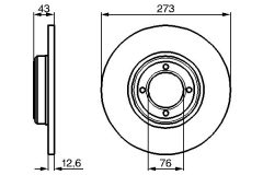 BOSCH 0986478091 — Тормозной диск