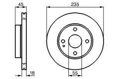 BOSCH 0986478241 — Тормозной диск