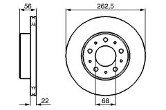 BOSCH 0986478283 — Disc de frână