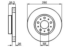 BOSCH 0986478298 — Disc de frână