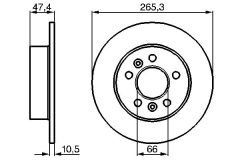 BOSCH 0986478305 — Тормозной диск