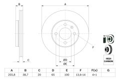 BOSCH 0986478308 — Тормозной диск