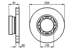 BOSCH 0986478407 — Тормозной диск