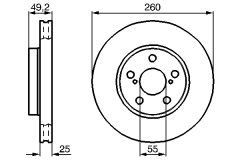 BOSCH 0986478451 — Тормозной диск