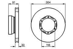 BOSCH 0986478456 — Тормозной диск