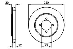BOSCH 0986478458 — Тормозной диск