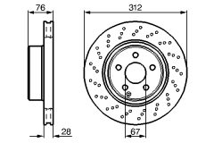 BOSCH 0986478471 — Тормозной диск