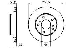 BOSCH 0986478485 — Тормозной диск