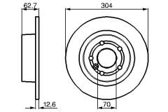 BOSCH 0986478497 — Тормозной диск