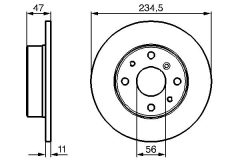 BOSCH 0986478500 — Тормозной диск