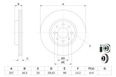 BOSCH 0986478515 — Тормозной диск