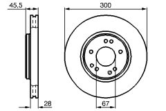 BOSCH 0986478526 — Disc de frână