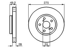 BOSCH 0986478583 — Тормозной диск