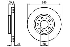 BOSCH 0986478603 — Тормозной диск