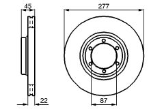 BOSCH 0986478635 — Тормозной диск