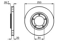 BOSCH 0986478664 — Тормозной диск