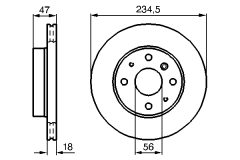 BOSCH 0986478684 — Тормозной диск