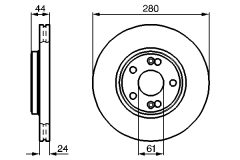 BOSCH 0986478734 — Тормозной диск