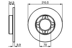 BOSCH 0986478755 — Тормозной диск
