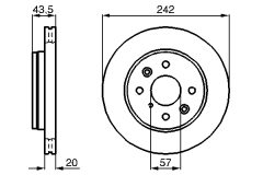 BOSCH 0986478781 — Тормозной диск