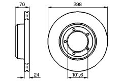 BOSCH 0986478824 — Тормозной диск