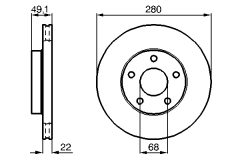 BOSCH 0986478833 — Disc de frână
