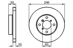 BOSCH 0986478841 — Тормозной диск