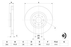 BOSCH 0986479B52 — Disc de frână