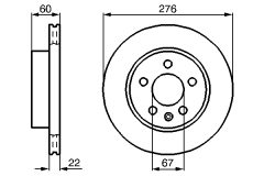 BOSCH 0986478861 — Тормозной диск