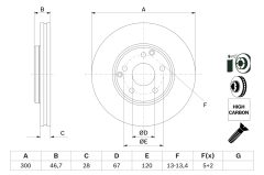 BOSCH 0986478876 — Тормозной диск