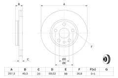 BOSCH 0986478896 — Тормозной диск