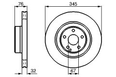 BOSCH 0986478964 — Тормозной диск