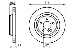 BOSCH 0986478966 — Тормозной диск