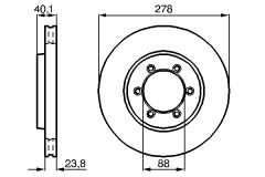 BOSCH 0986478967 — Тормозной диск