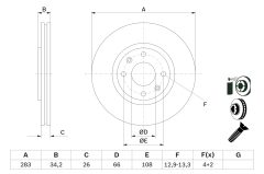BOSCH 0986478979 — Тормозной диск