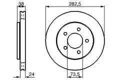 BOSCH 0986478983 — Тормозной диск