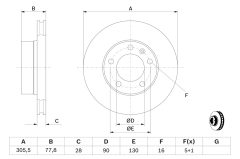 BOSCH 0986479B59 — Тормозной диск