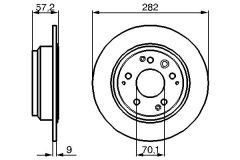 BOSCH 0986479017 — Тормозной диск