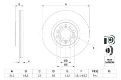 BOSCH 0986479058 — Disc de frână