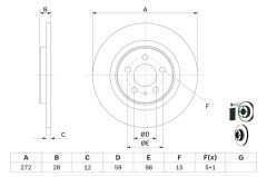 BOSCH 0986479064 — Disc de frână